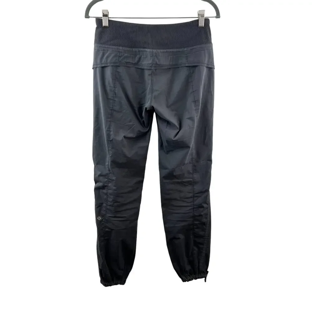 LULULEMON Womens Gray Elastic Waist Mid-Rise Activewear Pull-On Joggers Pants